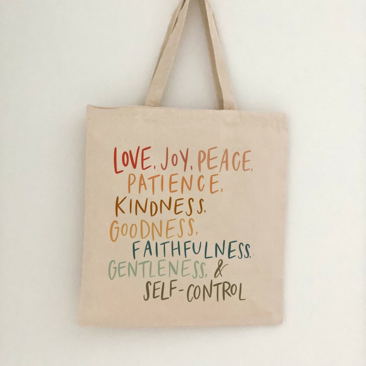 christian gifts canvas shopping tote bag fruits of the spirit quote 4