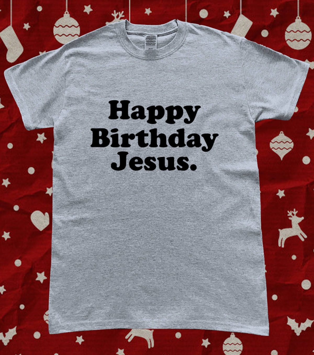 christmas happy birthday jesus retro t shirt