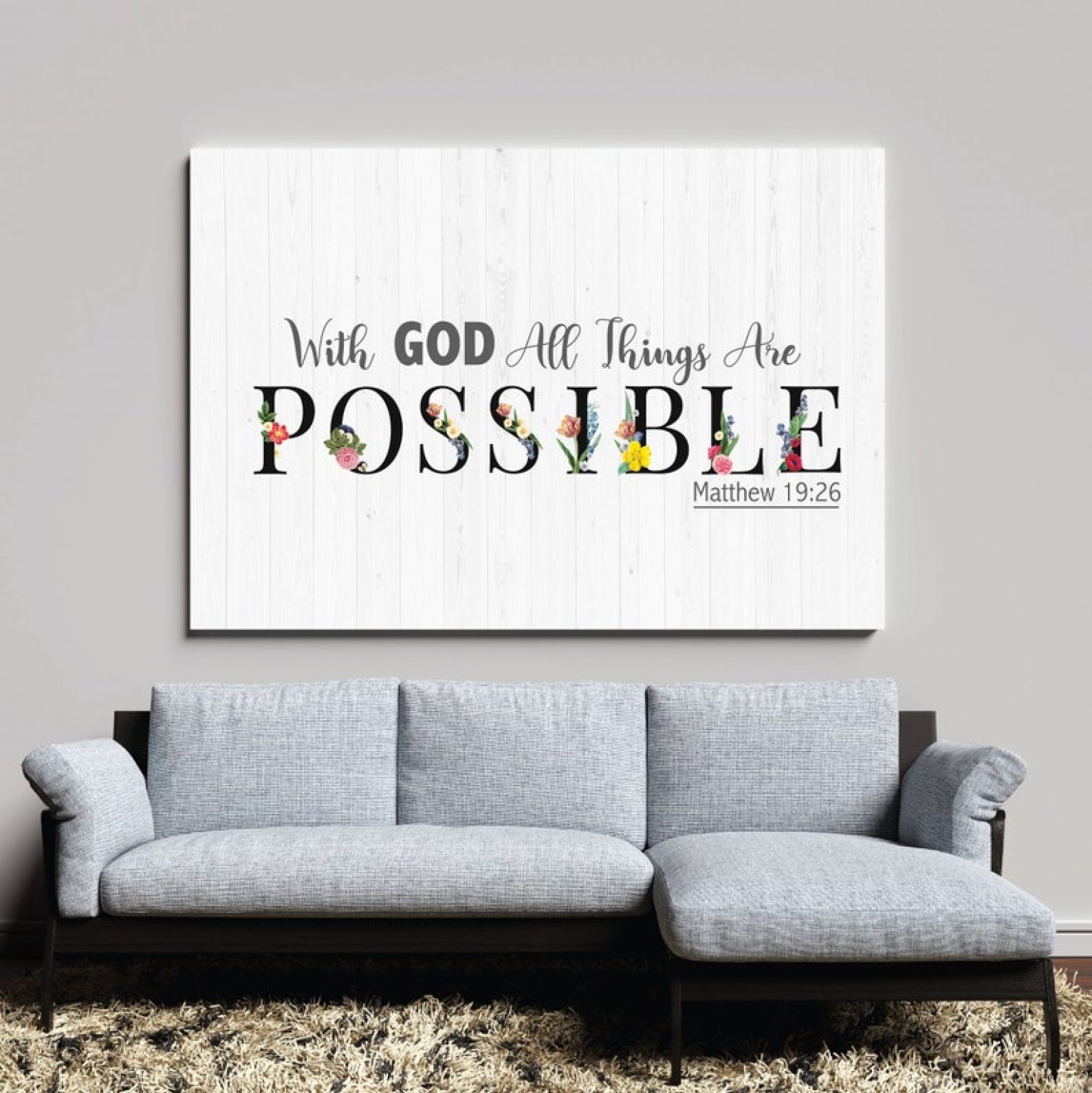 with god all things are possible matthew 19 26 bible verse canvas wall art 1