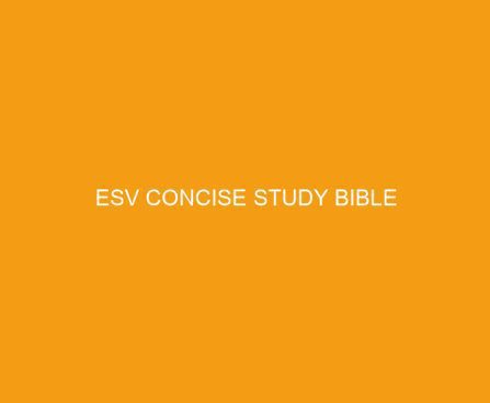 ESV Concise Study Bible