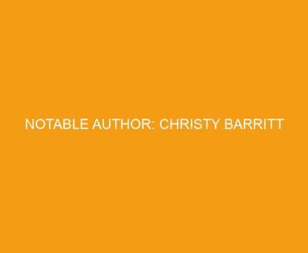 Notable author: Christy Barritt