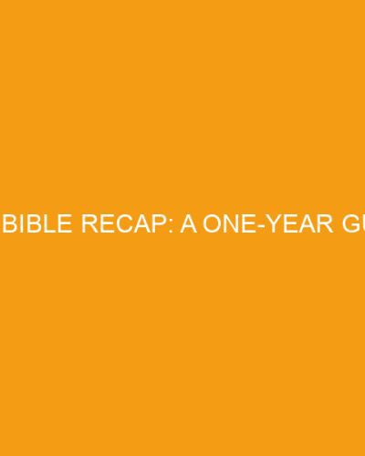 The Bible Recap: A One Year Guide