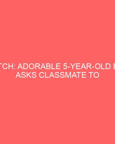 WATCH: Adorable 5 Year Old Boy Asks Classmate to Be His Valentine