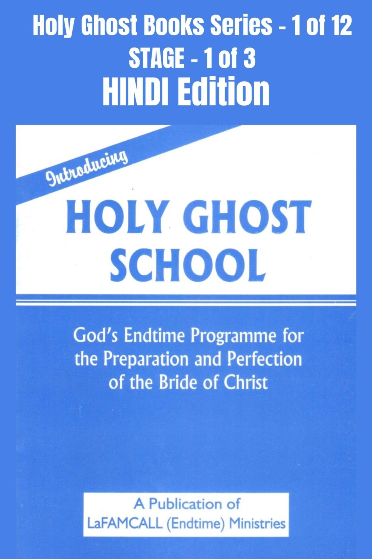 Holy Ghost School HINDI - Introducing Holy Ghost School - God's Endtime Programme for the Preparation and Perfection of the Bride of Christ - HINDI EDITION - EBOOK School of the Holy Spirit Series 1 of 12, Stage 1 of 3